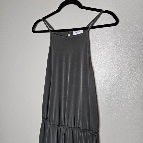 Lanston M Jumpsuit Green Halter Stretch Jersey Knit Resort Vacation Going Out - Picture 3 of 9